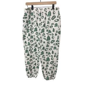 Mighty Fine Christmas Tree  Holidaycore Snow Leopard Graphic Sweats